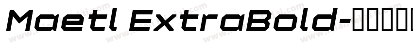 Maetl ExtraBold字体转换